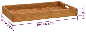 ΔΙΣΚΟΣ ΣΕΡΒΙΡΙΣΜΑΤΟΣ 60 X 35 ΕΚ. ΑΠΟ ΜΑΣΙΦ ΞΥΛΟ TEAK 315456