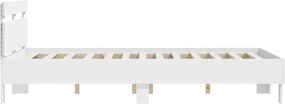 vidaXL Σκελετός Κρεβατιού Λευκό 137 x 190 cm Επεξεργασμένο Ξύλο