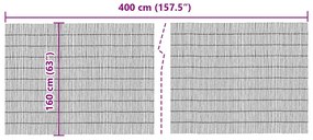 vidaXL Φράχτης από Καλάμια Καφέ 400 x 160 cm Καλαμίδι