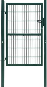vidaXL Πόρτα Περίφραξης 2D (Μονή) Πράσινη 100x120 εκ.