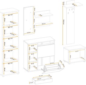 Swap XIX Σύνθεση Καφέ δρυς 280x180x40