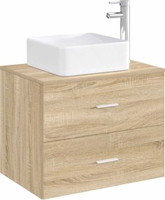 vidaXL Λεκάνη μπάνιου Χρωμέ 49 x 37 x 14 cm Μέταλλο