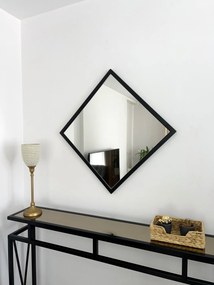Stewehome Καθρέφτης Μαύρο Μεταλλικό Πλαίσιο 50x50 cm