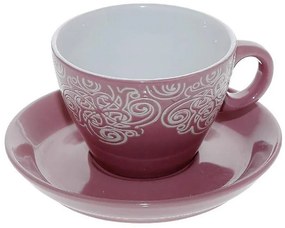 Φλυτζάνι Καφέ 330ml + Πιατάκι Espiel Vienna Pink HUN117K6