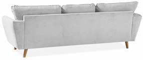 Γωνιακός Καναπές Scandinavian Choice P119, Δρυς, Ανοιχτό γκρι, 254x154x90cm, 86 kg, Πόδια: Ξύλο | Epipla1.gr