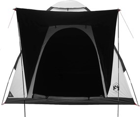 vidaXL Σκηνή Camping 2 ατόμων Λευκό Μαύρο Πολυεστέρας και Χάλυβας