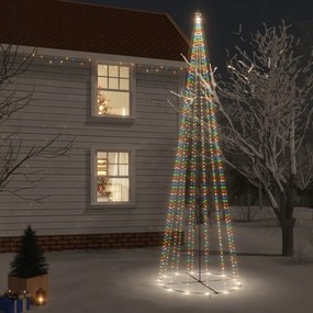 vidaXL Χριστουγεννιάτικο Δέντρο Κώνος 1134 LED Πολύχρωμο 230x800 εκ.