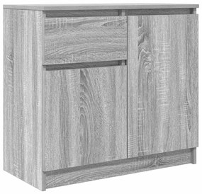 Συρταριέρα με Συρτάρια Γκρι Sonoma 71x35x65 εκ. από Επεξ. Ξύλο - Γκρι