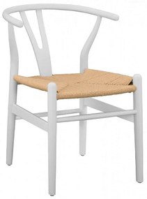 Καρέκλα Brave HM8695.04 54x57x74 cm White Wood, Rope
