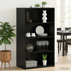vidaXL Highboard Μαύρη Δρυς 70 x 41 x 124 εκ. Επεξεργασμένο Ξύλο