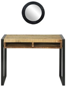 vidaXL Καθρέφτης με Τουλάπι 100x50x75 εκ Solid Rough Wood Mango