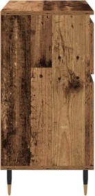 vidaXL Πλαϊνό γραφείο με συρτάρι Παλιό Ξύλο 60 x 35 x 70 cm