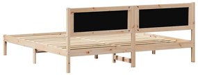 vidaXL Σκελετός Κρεβατιού Taupe 200 x 200 cm Στερεά ξυλεία πεύκου