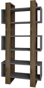 Βιβλιοθήκη Milano 382NRC1311 80x28,6x160cm Walnut-Anthracite