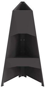 vidaXL Φωτιά Πυραμίδα Μαύρη 50x45x95 εκ. Χάλυβας