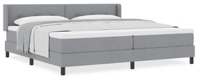 vidaXL Κρεβάτι box spring με στρώμα Ανοιχτό γκρι 200 x 200 cm