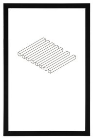 Αφίσα με παρπαστού σε απλή διακόσμηση - 30x45 white
