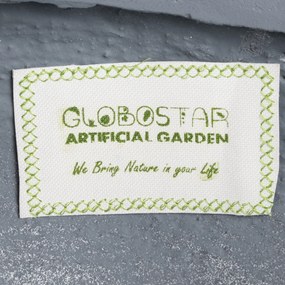 GloboStar® Artificial Garden BALTIMORE 20697 Διακοσμητικό Πολυεστερικό Τσιμεντένιο Κασπώ Γλάστρα - Flower Pot Γκρι Φ61 x Υ30cm