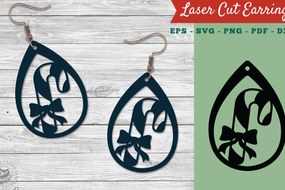 Σετ των 3 Intra απο ξύλο plywood 3mm-4mm πάχος Σκουλαρίκια Candy Cane Design Δίασταση 3x3 cm INTRAFABR-111318047