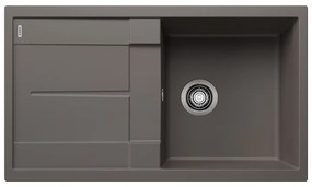 Blanco Metra 5 S Volcano Grey SILGRANIT™ PuraDur™ Γρανιτένιος Νεροχύτης Ένθετος Αντιστρεφόμενος με 1 Γούρνα και Ποδιά 86x50cm