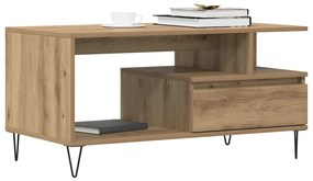 vidaXL Τραπεζάκι Σαλονιού τεχνίτης Δρυς 90x49x45 εκ. Επεξεργασμ. Ξύλο