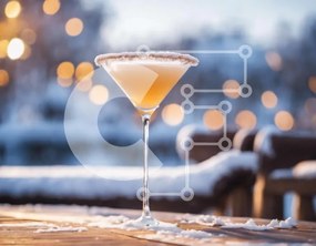 Intra Συλλεκτικό Ξύλινο Παζλ Plywood  4mm - Martini Glass on Snow Σε Ξύλινο Κουτί - Διαστάσεις Puzzle: 10x10 cm – 25 κομμάτια