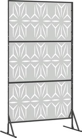 vidaXL Οθόνη Ιδιωτικότητας Γκρι 100 x 50 x 180 εκ. Ατσάλι
