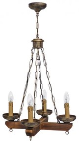 Φωτιστικό Οροφής Πολύφωτο Heronia Rustic 30-0076 Bronze