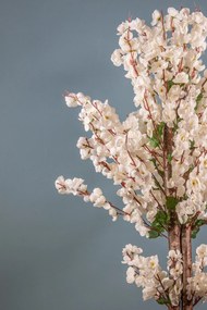 Stewehome Τεχνητό δέντρο ιαπωνικού βελανιδιάς με πυκνά φύλλα Λευκό