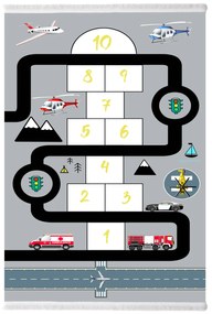 ΠΑΙΔΙΚΟ ΧΑΛΙ ΜΕ ΚΡΟΣΙΑ ΣΕΙΡΑ KIDDER HM7678.10 ΓΚΡΙ 80Χ150 εκ.