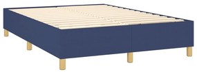 Πλαίσιο Κρεβατιού Boxspring Μπλε 140x200 εκ. Υφασμάτινο - Μπλε