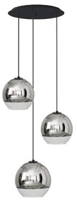 Φωτιστικό Οροφής Globe III 7607 Chrome Nowodvorski Πλαστικό, Γυαλί