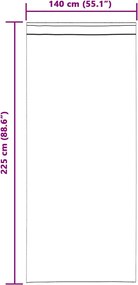 vidaXL Κουρτίνα βυσσινί 2 pcs Λευκό 225 x 140 εκ. Πολυεστέρας