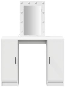 vidaXL Τραπέζι Μακιγιάζ με LED Φώτα Λευκό 102x33x135 εκ.
