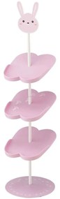 Παπουτσοθήκη Παιδική Bunny YMZK7962 18x18x67cm Pink-White Ατσάλι,Πολυπροπυλένιο
