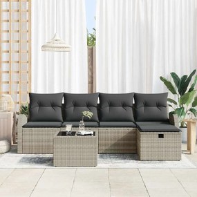 vidaXL Σετ Καναπέ Κήπου 6 pcs Ανοιχτό γκρι 234 x 117 x 85 εκ