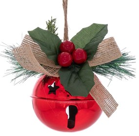 Χριστουγεννιάτικο Στολίδι Καμπάνα 86418 8cm Red