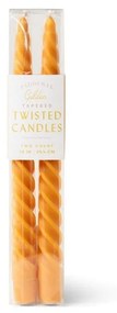 Κεριά Δείπνου Twisted (Σετ 2τμχ) 25,4cm Golden Paddywax Κερί Σόγιας