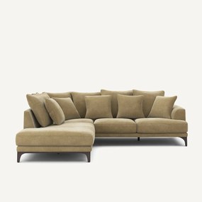 Γωνιακός καναπές από βελούδο stonewashed, ARMENTO