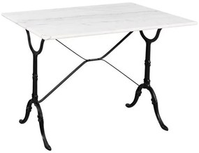 Table with Base from cast iron  with marble 100x60x72