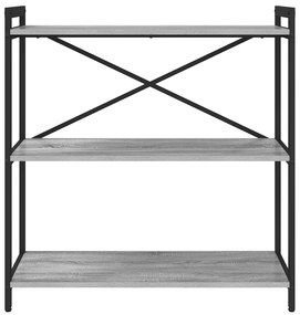 vidaXL Βιβλιοθήκη Γκρι sonoma 80 x 30 x 83 εκ Επεξεργασμένο ξύλο