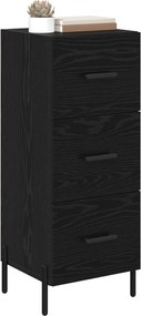 vidaXL Πλαϊνό γραφείο Μαύρη δρυς 34 x 34.5 x 90 εκ Επεξεργασμένο ξύλο