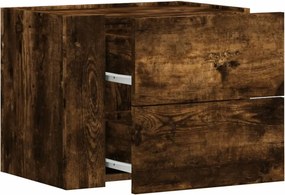 vidaXL Κομοδίνο Επιτοίχιο Καπνιστή Δρυς 45x30x35 εκ.
