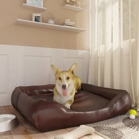 Κρεβάτι Σκύλου Καφέ 80 x 68 x 23 εκ. Συνθετικό Δέρμα - Καφέ