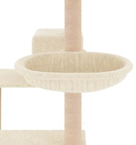 vidaXL Γατόδεντρο Κρεμ 82,5 εκ. με Στύλους Ξυσίματος από Σιζάλ