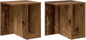 vidaXL End Table 2 pcs Παλιό ξύλο 37 x 32 x 40 εκ Επεξεργασμένο ξύλο