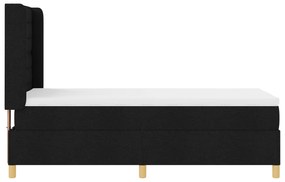 vidaXL Κρεβάτι Box Spring με Στρώμα  Μαύρο 100x200 εκ. Ύφασμα