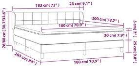 ΚΡΕΒΑΤΙ BOXSPRING ΜΕ ΣΤΡΩΜΑ TAUPE 180X200 ΕΚ. ΥΦΑΣΜΑΤΙΝΟ 3126825