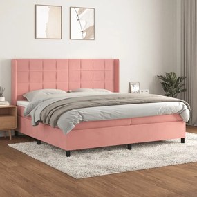 ΚΡΕΒΑΤΙ BOXSPRING ΜΕ ΣΤΡΩΜΑ ΡΟΖ 200X200 ΕΚ. ΒΕΛΟΥΔΙΝΟ 3132704