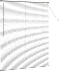 vidaXL Βενετσιάνικες Ρόδες Ασημί 175 x 145 εκ Αλουμίνιο